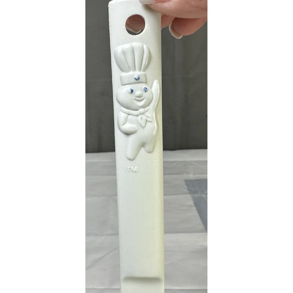 Vintage 1993 Pillsbury Doughboy White Plastic Serving Utensil Solid Spoon 11.75